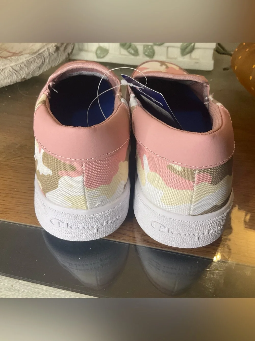 CHAMPION WOMENS MERE CAMO SLIP ON SNEAKERS 7.5 NEW